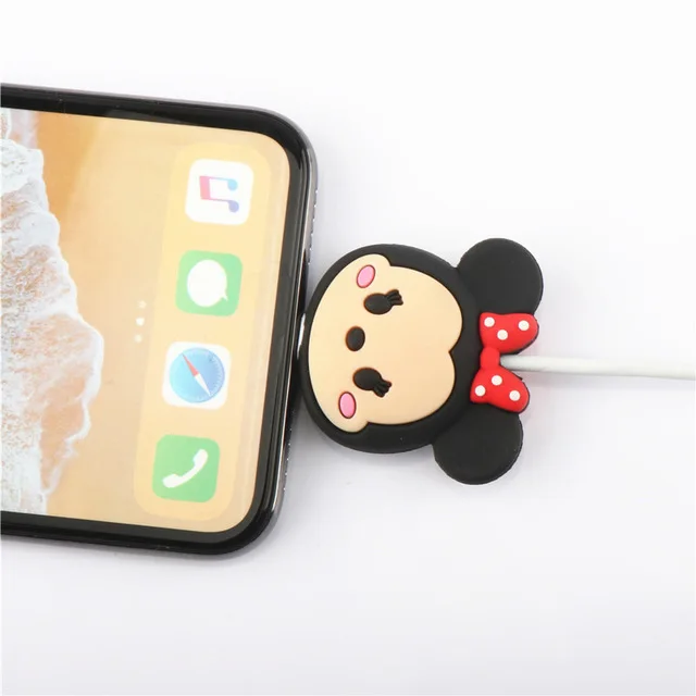 SIANCS для iphone Usb кабель мультфильм кукольный Органайзер Winder защита для кабеля "укус" милый Ститч Chager провод держатель для iphone кабель - Цвет: NO.1