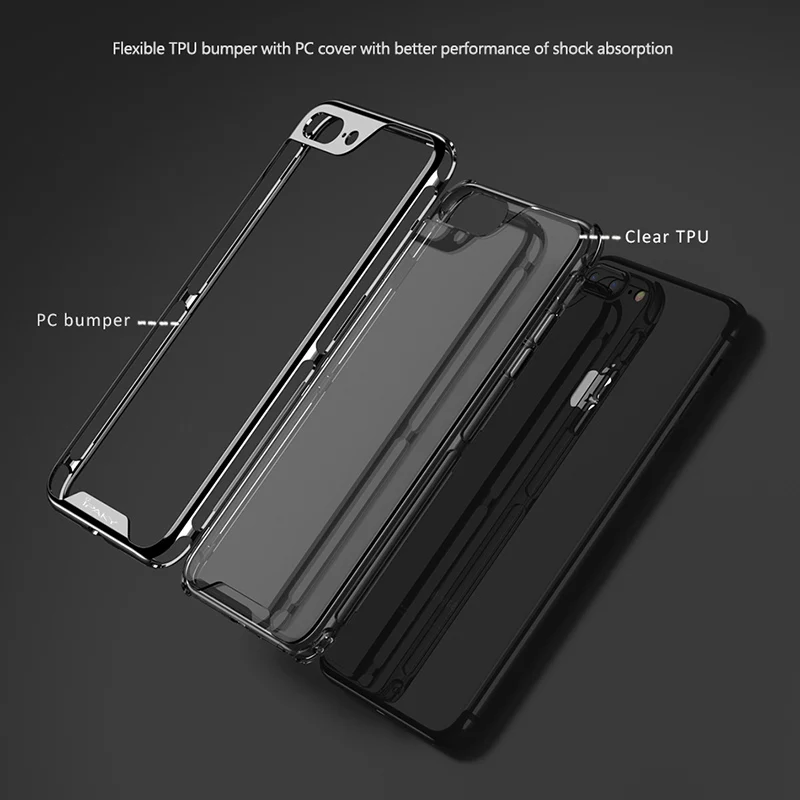 Чехол iPaky для iPhone 8 7 Plus X роскошная гальванизированная рамка из поликарбоната и
