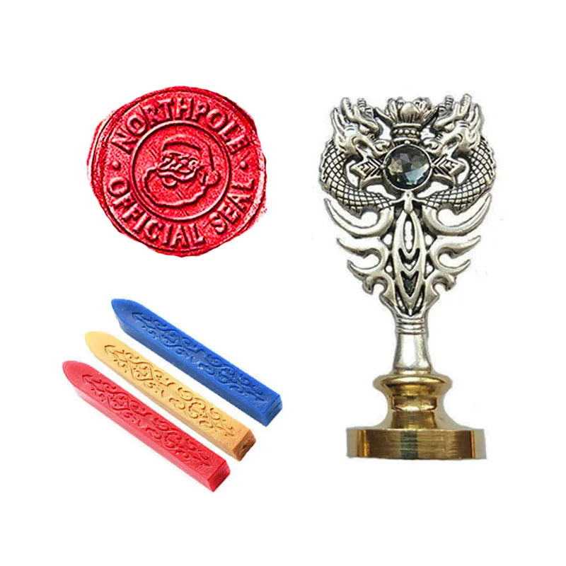 Индивидуальная восковая печать комплект печатей Рождественская голова Санта