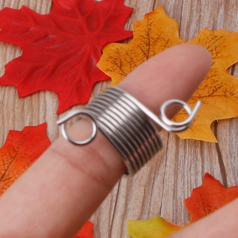 Пряжа из нержавеющей стали Threader палец кольцо шерсть нить наперсток вязание шить