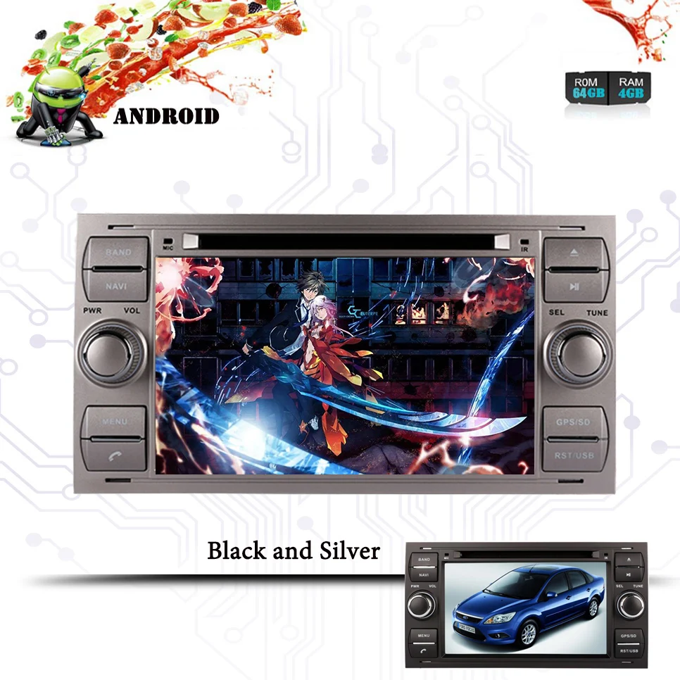 Android 10.0Car DVD плеер GPS ГЛОНАСС навигация Мультимедиа для Ford Mondeo S max Focus авто RDS Радио