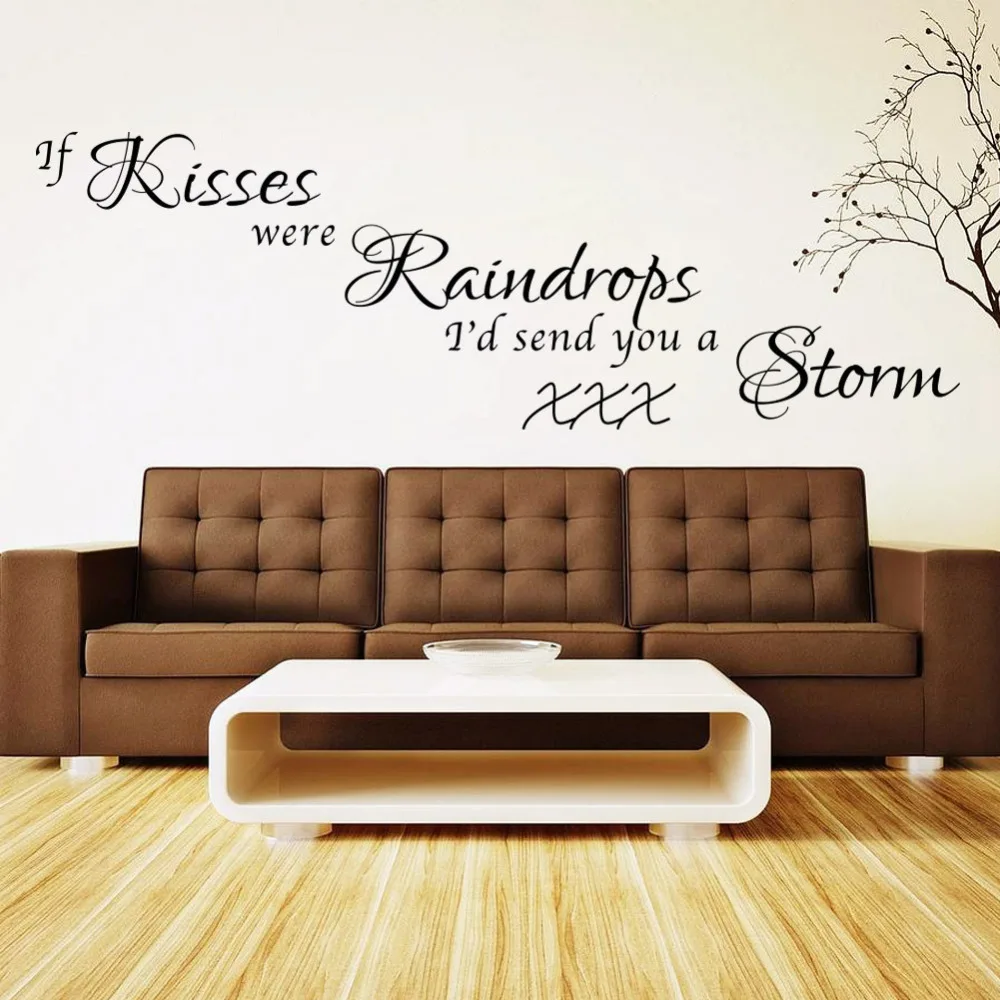 

Characters "Kisses Raindrops" wall stickers decor decals home decoration 2015 NEW PVC 47*57CM