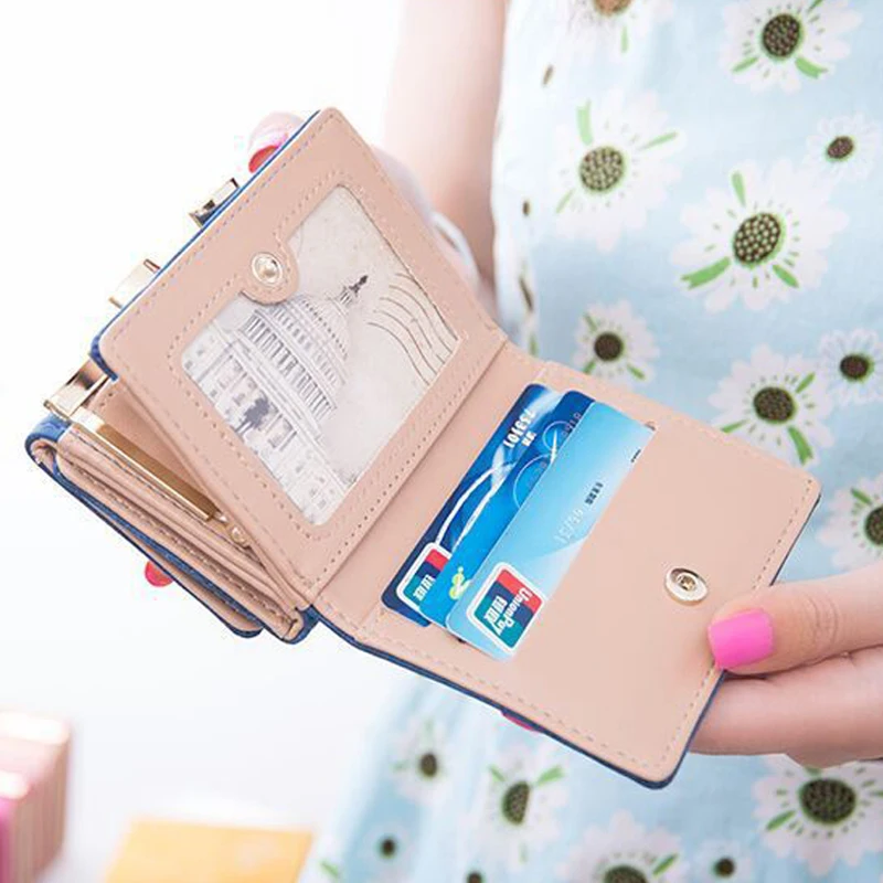 Модный короткий кошелек Petrichor Женский однотонный из искусственной кожи с