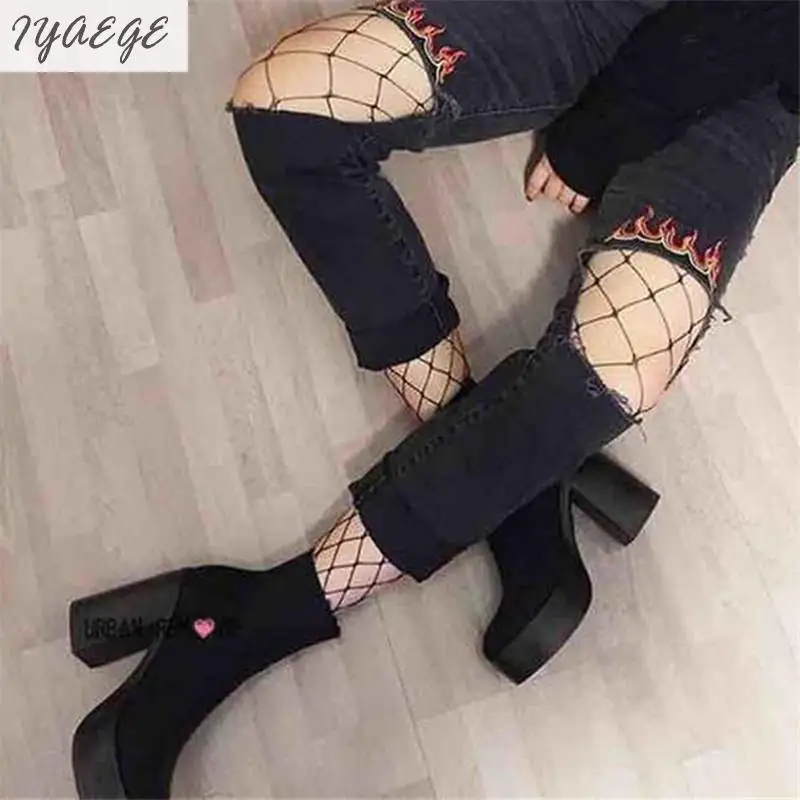 Сексуальная Kalgotki координатная сетка Чулочные изделия чулки в сетку для женщин