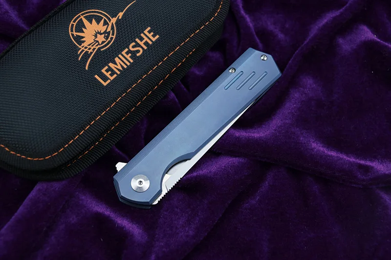 LEMIFSHE L038 складной нож с флиппером, обработанный титановым сплавом, лезвие M390, карманный нож для охоты и кемпинга, инструмент для повседневного использования