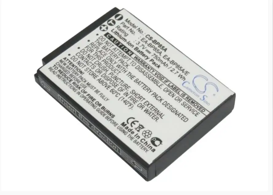 Аккумулятор Cameron Sino 750 мАч для SAMSUNG EC-SH100ZBPBUSSH100 ST200 ST200F WB210 BP85A EA-BP85A EA-BP85A/E |