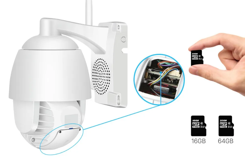 Besder Мини Открытый PTZ 5X оптический зум 1080P Wifi скорость купольная камера IP66 водонепроницаемый двухстороннее аудио 60 м ночное видение беспроводной P2P