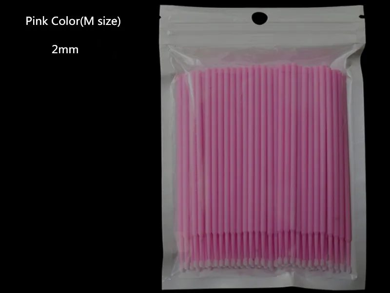 2 пакета одноразовых микро щеток средство для удаления искусственных ресниц