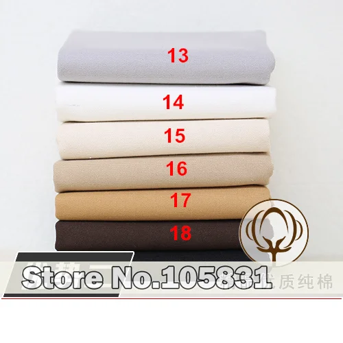 Однотонная хлопчатобумажная ткань холщовая для поделок 16 унций диванных подушек