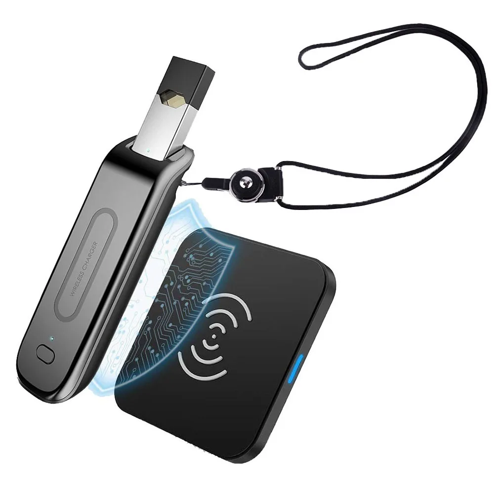 Latest battery box Wireless Charger For JUUL With lanyard Anti-lost Qi Wireless Charging Accessories