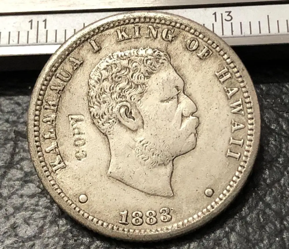 1883 гавайская 1/4 долларовая посеребренная копия монета|coin coins|coin copycoins silver dollars |