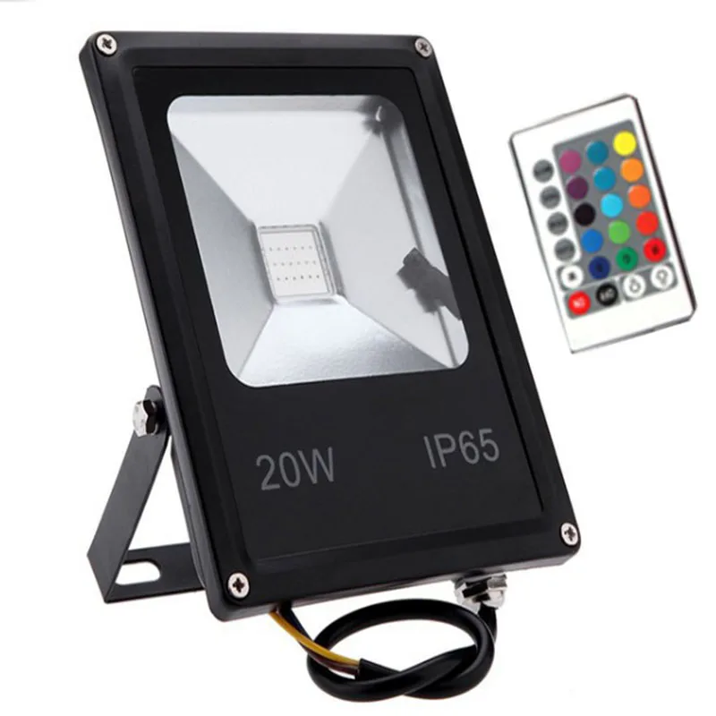 Светодиодные прожекторы GD 10 Вт 20 30 50 IP65 уличные 220 В 110 RGB с пультом дистанционного