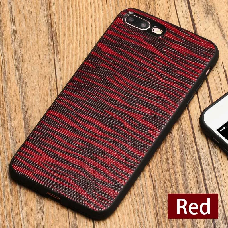 Чехол для телефона из натуральной кожи для iphone 11 pro 11 11max текстура кожи ящерицы задняя крышка для iphone 6 6S 7 8 Plus X 5 5S SE чехол s - Цвет: Red