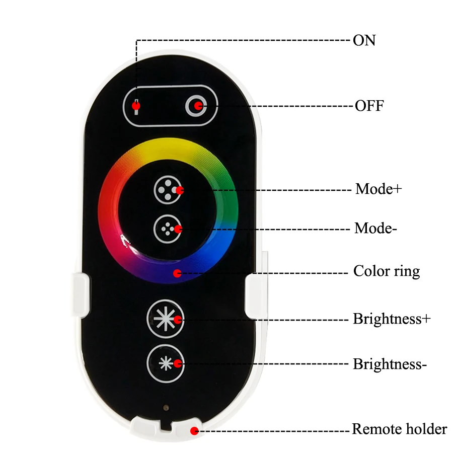 DC 12-24V RF 12 A wireless Touch Remote Controller 4A*3CH RGB Led Strip for 2835 5050 3014 | Лампы и освещение