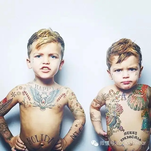 Ограниченная серия детский рукав с татуировкой летняя сине-белая прохладная