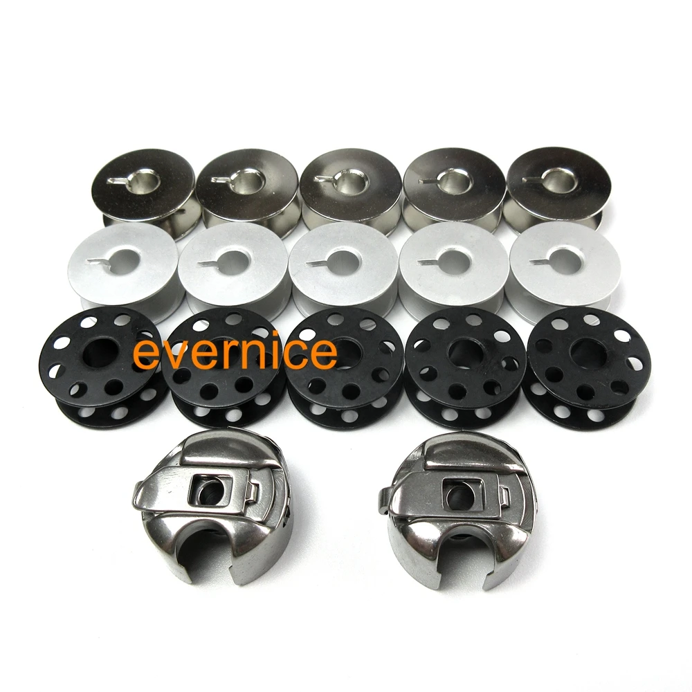 

2 Bobbin Case+15 Bobbins For Singer 241 251 281 191D 591D 691D 2491D Consew 210 310