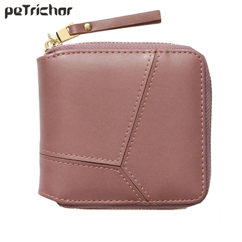 Высокое качество женский короткий кошелек на молнии с отделением для карт