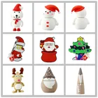 USB 2,0 Флешка USB флешка 128 ГБ Мультяшные рождественские подарки Санта Клаус Снеговик 64 ГБ 32 ГБ 16 ГБ 8 ГБ USB