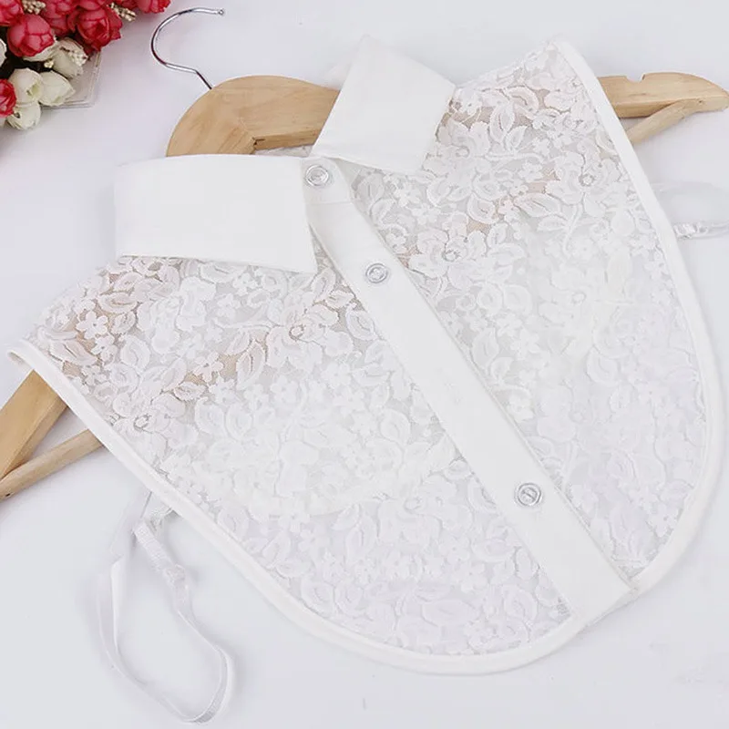 

Women Detachable Shirt Lapel Fake Collar Fashion Solid Color False Blouse Neckwear Accessories