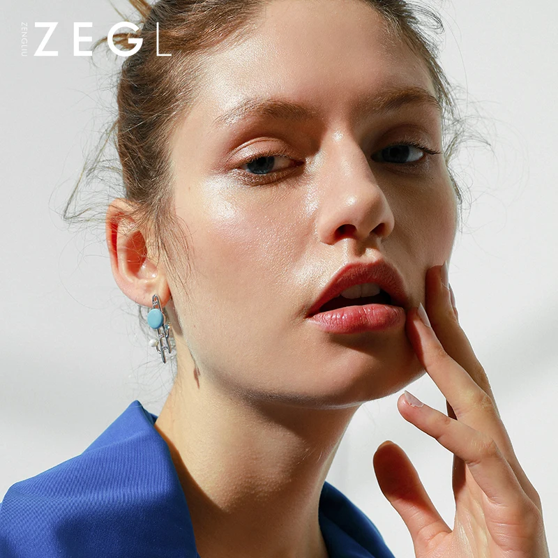 Женские дизайнерские серьги ZEGL летние с особенным характером 2019 | Украшения и