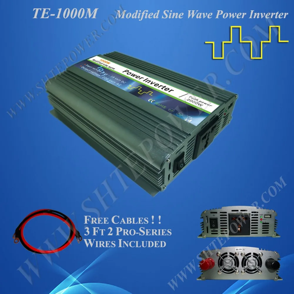 

1000w modified sine wave inverter dc 24v to ac 220v 50Hz universal socket