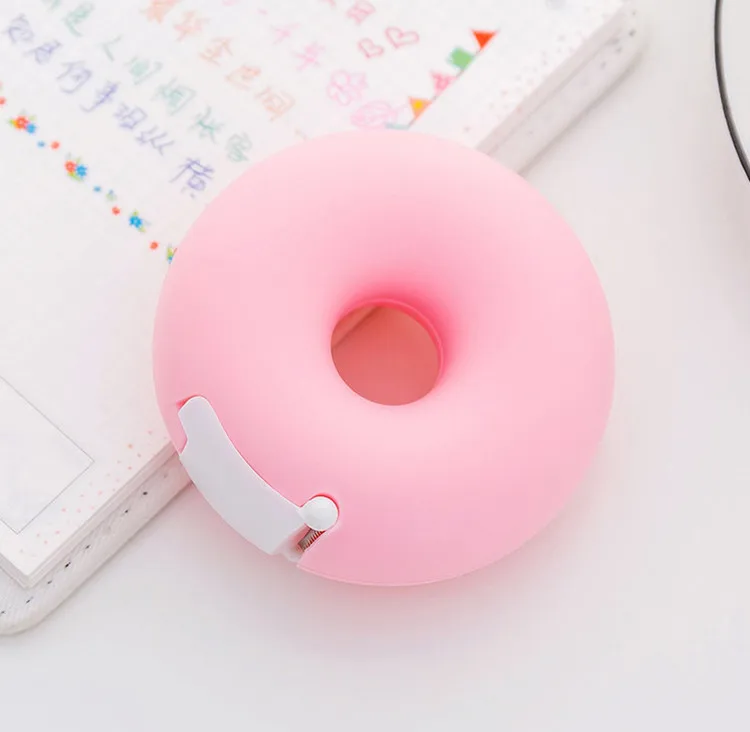 Sweet ring Pink Канцелярские товары, милый ручной диспенсер для лент, конфета, любовь, сердце, милая форма, резак для лент, невидимый с лентой, офисные школьные принадлежности - Цвет: Sweet ring Pink