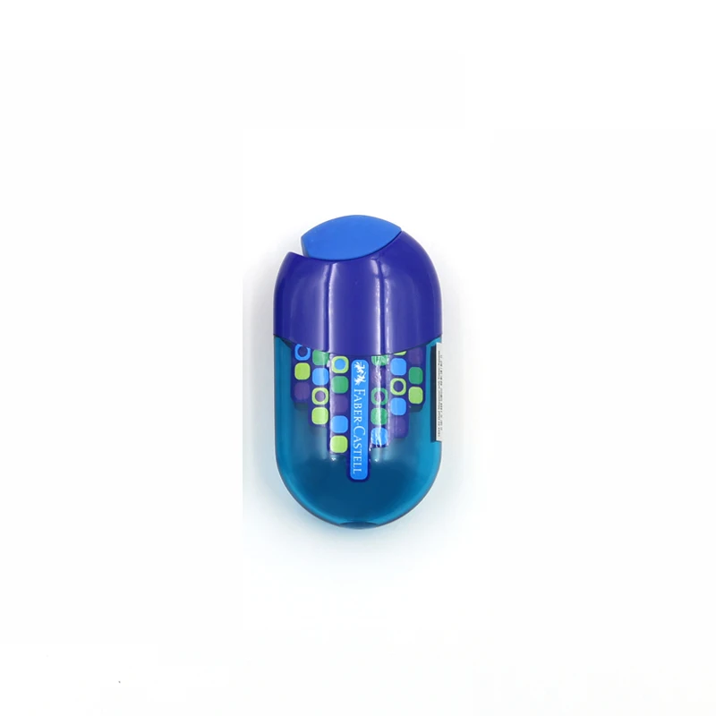1pcs blue Faber Castell 1835 двойной цвет карандаша точилка мультфильм маленький резиновый комбо - Цвет: 1pcs blue