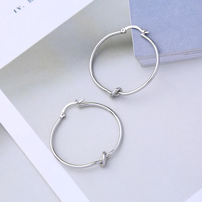 Женские серьги-кольца KISS ME большие серьги из сплава золотого и серебряного