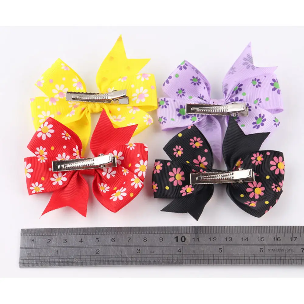 

20pcs 20 Colors Good Quality Hairpin Grosgrain Ribbon Bow Hair Clip Boutique Pinwheel Bow WITH Alligator Clip For kids Head wear