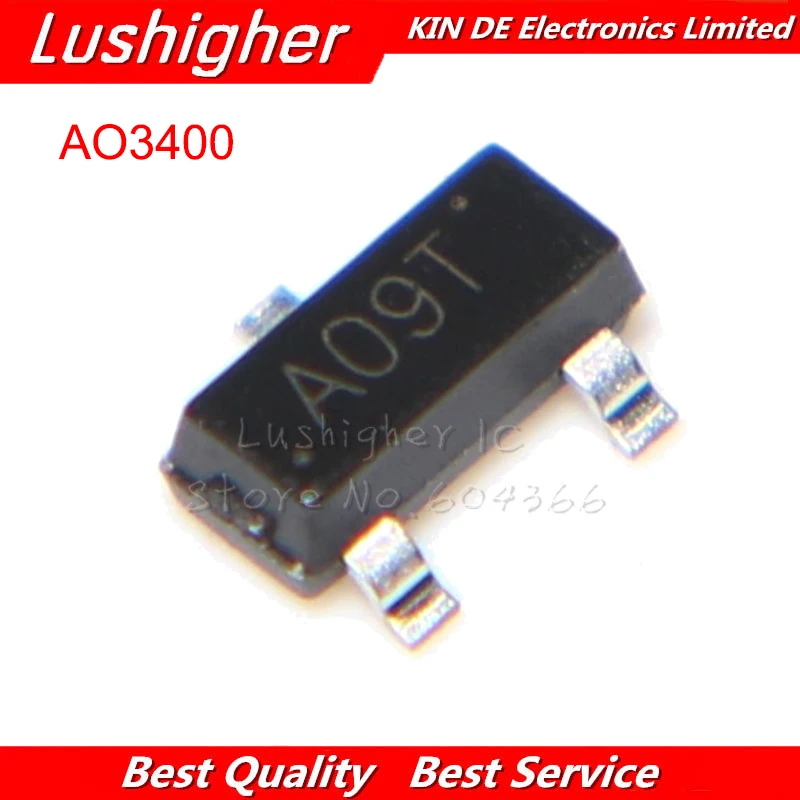 100 шт. AO3400 AO3400A маркировка: A09T SOT23 n-канальный MOSFET оригинал | Электронные компоненты