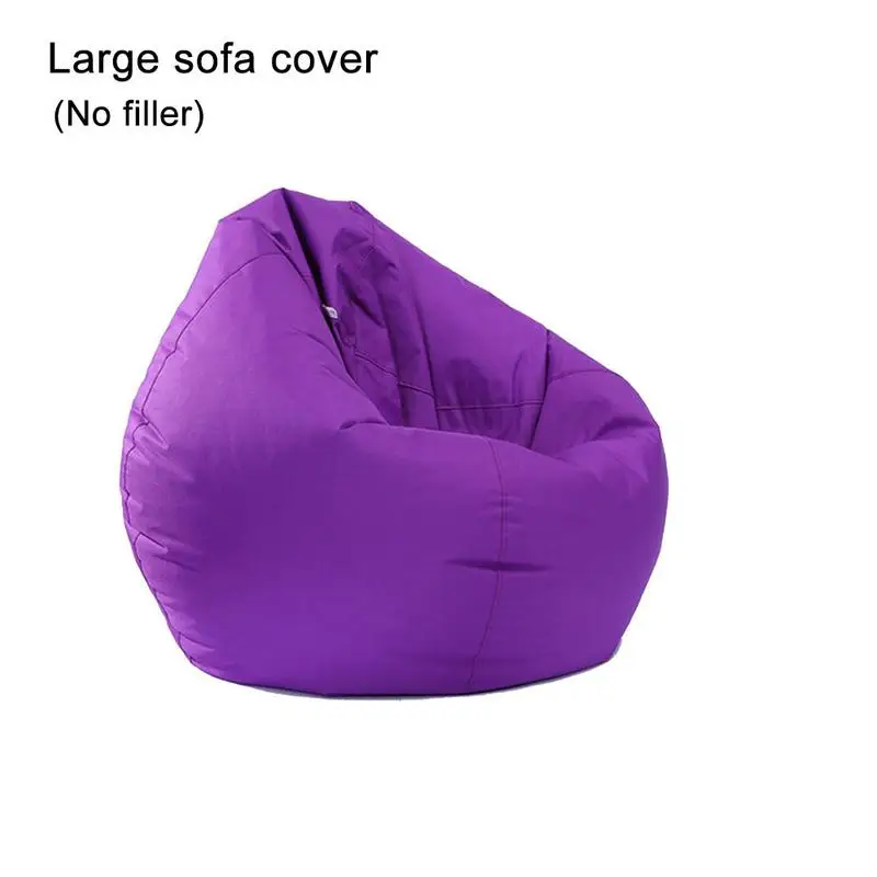 Purple 60*75 см/90*110 см сумка для дивана без наполнителя гостиная спальня диван-кровать ленивый Повседневный татами Beanbag стул чехол для дивана Pouf - Цвет: Purple