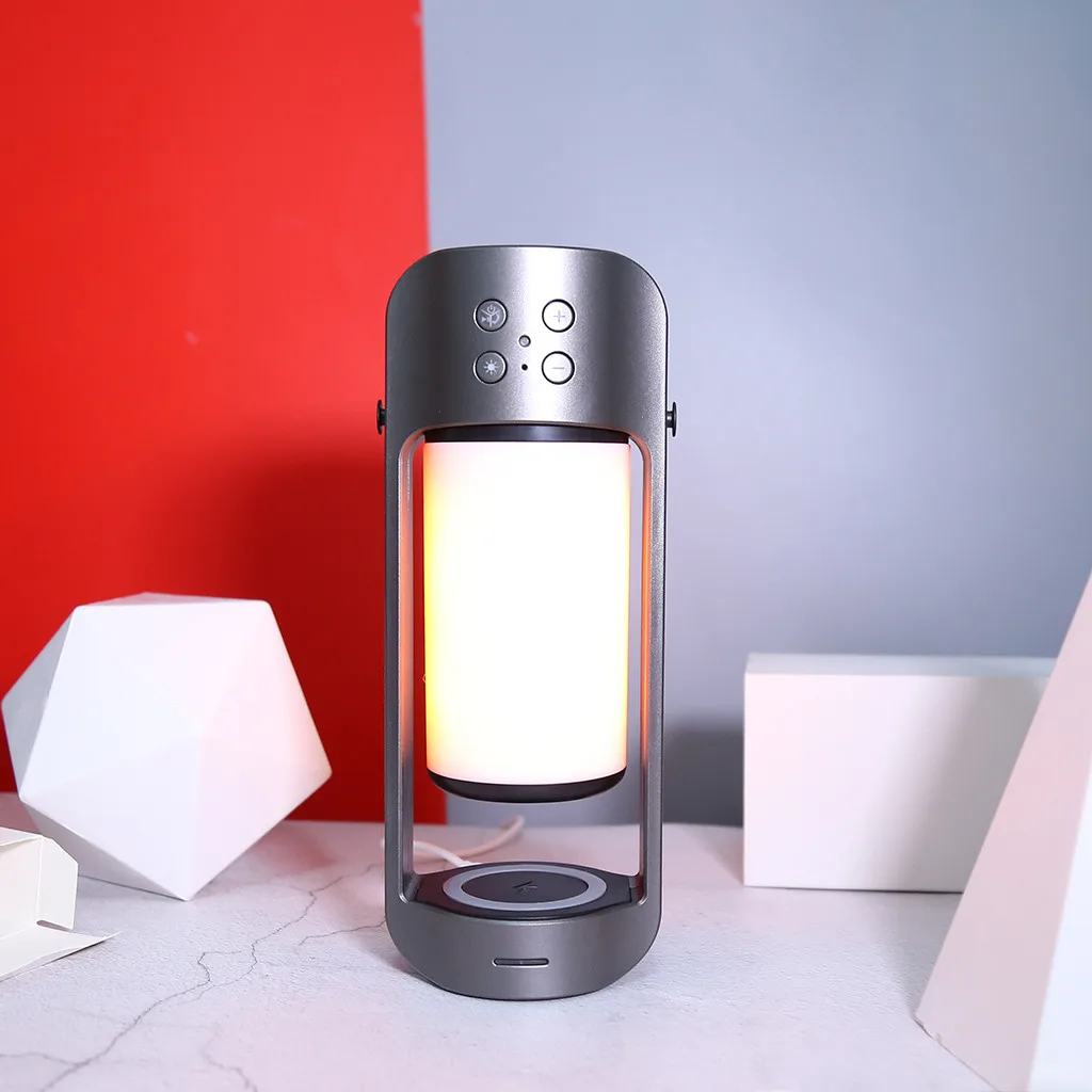 Наружная портативная Светодиодная лампа с Bluetooth динамиком атмосферой пламени