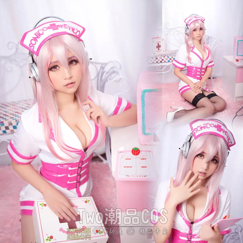 Костюм Медсестры из аниме SUPER SONICO костюм для косплея|Костюмы фильмов и ТВ| |