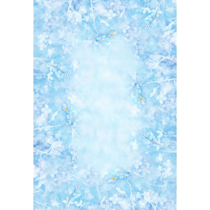 Индивидуальные 3d светло-голубой цветок боке фон для фотосъемки новорожденных