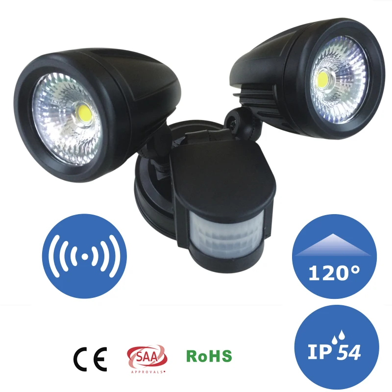 2X двойной детектор безопасности Светодиодный точечный светильник датчик