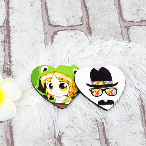 Сублимационные пустые магниты на холодильник &quotсделай сам&quot деревянные сердца