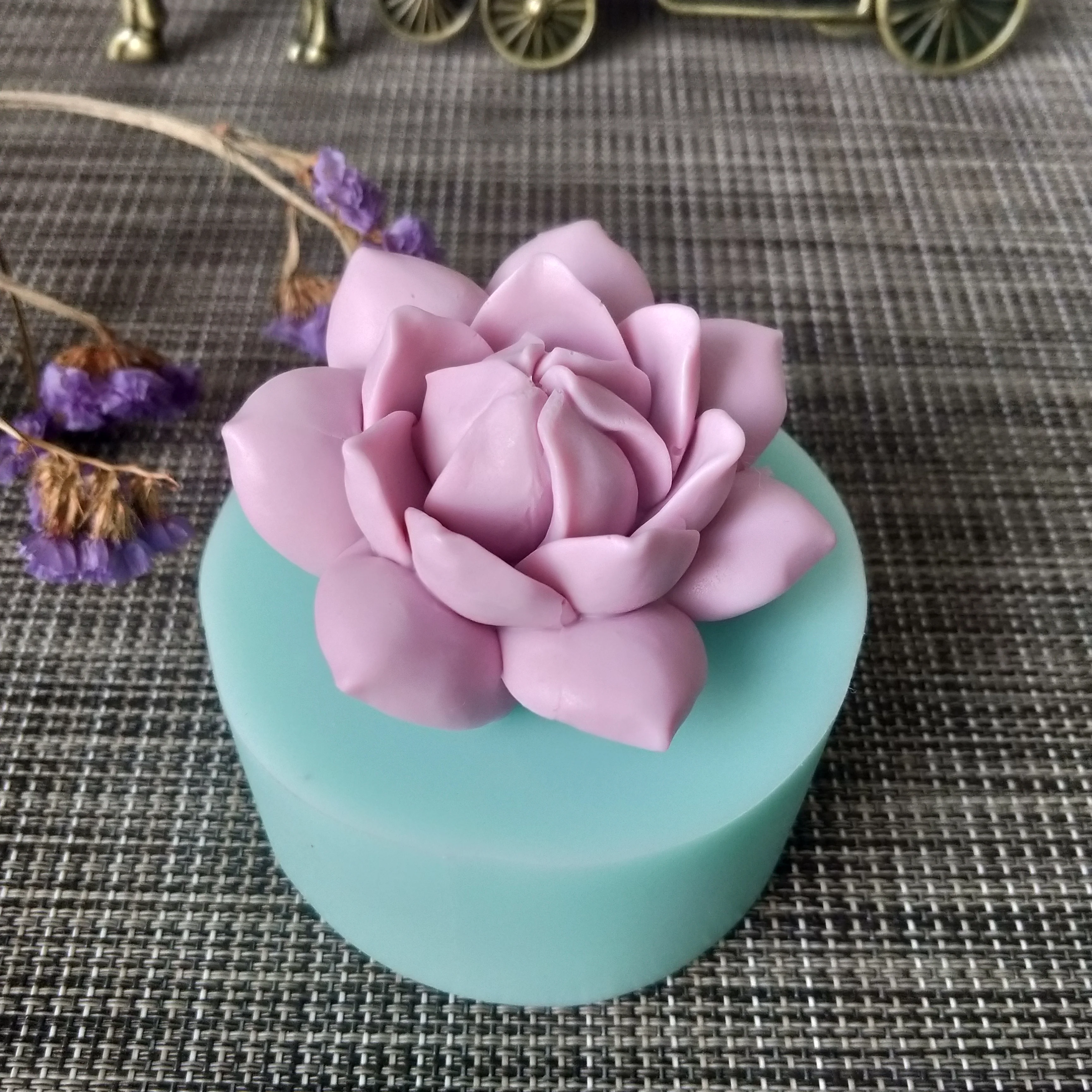Силиконовая форма для мыла HC0111 PRZY Mold3d Цветочная Роза пиона свеча аромат