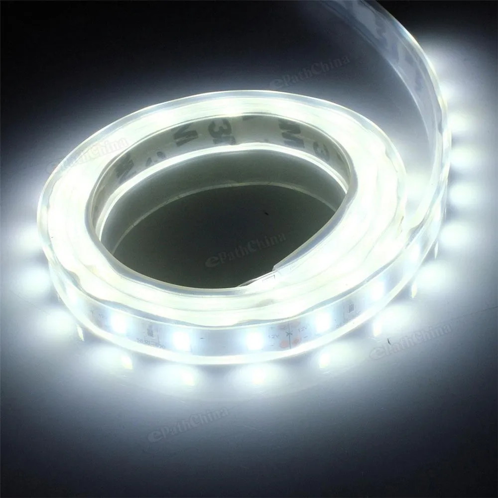 Высокое качество IP65 1 м 5630 SMD 60 Светодиодный Силиконовая полоска светильник Холодный белый Водонепроницаемый 12V бесплатное техническое обслуживание