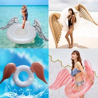 angel shiny wing sequin inflatable float 180cm swim ring hawaii summer beach party decoration pool toy float mattress gift adult