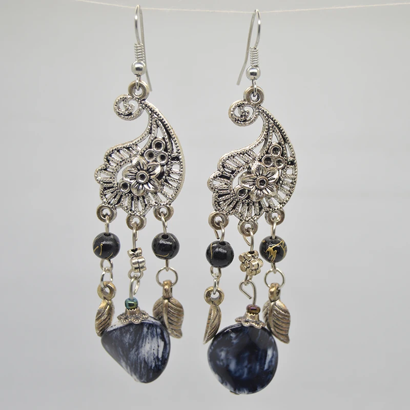 Винтажные серьги подвески с искусственным жемчугом и кисточками|fashion long earrings|long