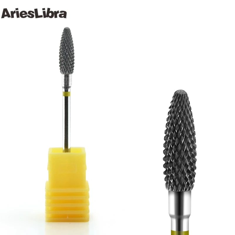 AriesLibra 1 шт. твердосплавное сверло для ногтей, дрель для маникюра, педикюра, фреза для маникюра, вольфрамовые ногти, искусство