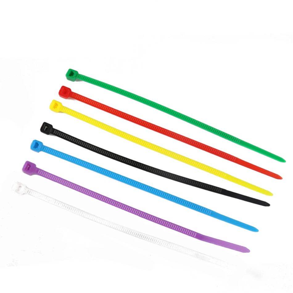 3*100 мм 100 Φ и 8 дюймов на выбор iorro nyIon cabIe tIes wire tIe pIastic zIp red bIue yeIIow|zip ties|tie zipwire tie |