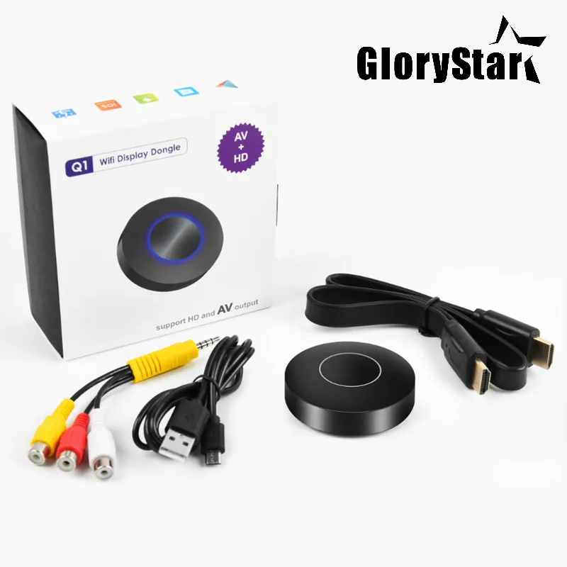 Новый Q1 Mirroring донгл выход Wifi Дисплей приемник HDMI Android ТВ интерфейс VS Chromecast 2 dab