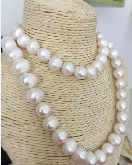 classic12-13mm south sea baroque white pearl necklace 38&quot925silver | Украшения и аксессуары