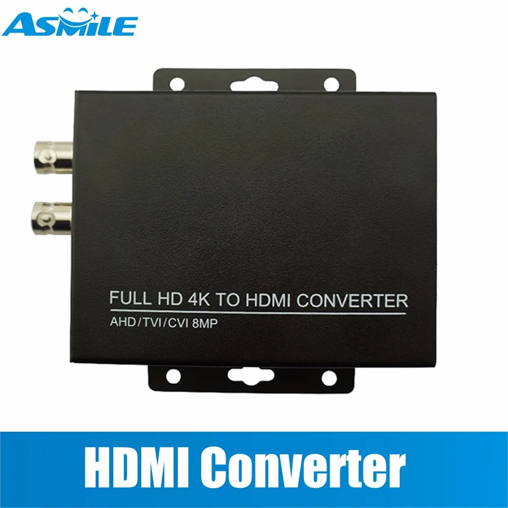 HD 4K CVI/TVI/AHD+CVBS to HDMI Converter  Connect HD Monitor, HD coaxial output and HDMI Input display at the same time