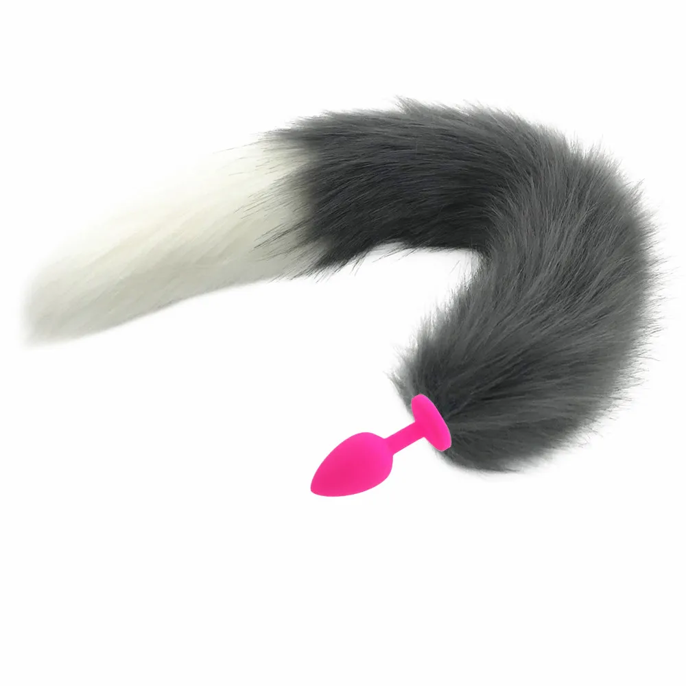 40cm Fox Tail Metallic Anal Plug Sexy Plush Hair Clip Ear SM Player Cosplay Adult Games Couples Flirting Sex Toy Dilator | Красота и