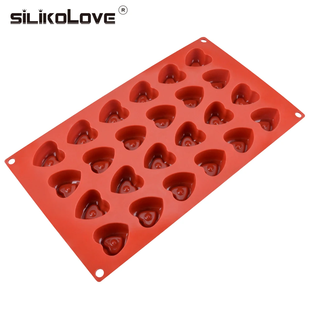 Silicolove Love форма сердца 24 полости формы шоколада силиконовая для выпечки украшения