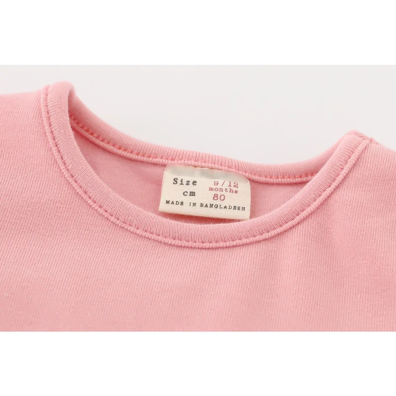 2018 Spring and Autumn Wear New Girl's Dress Cotton Long Sleeve Simple Solid Cute Casual Ruched Children's Clothing | Детская