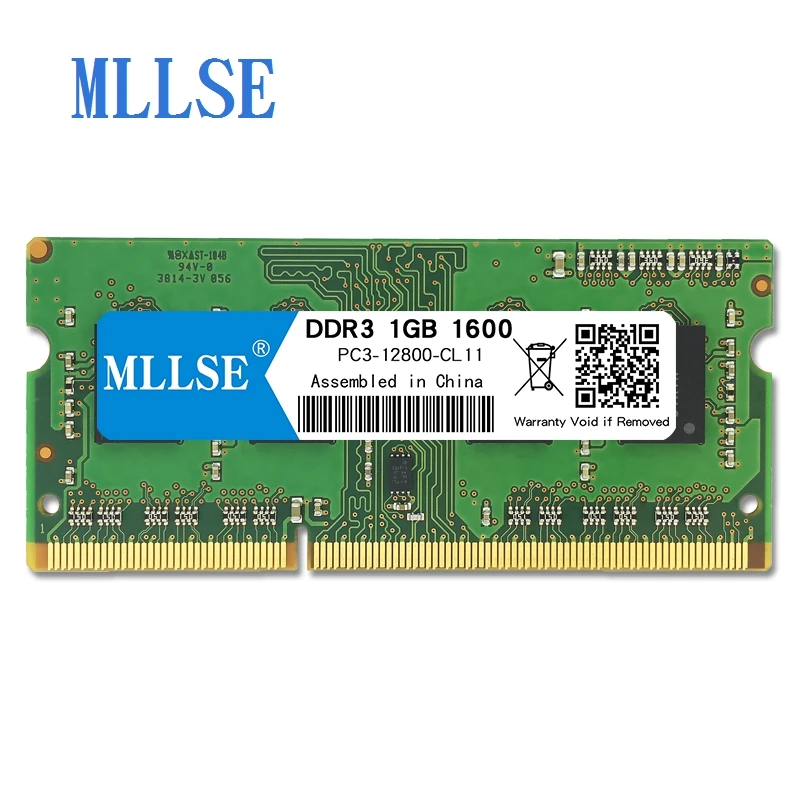Mllse ноутбук Sodimm Ram DDR3 1 ГБ 1600 МГц 1.5В память для ноутбука PC3 12800S 200pin без ECC RAM