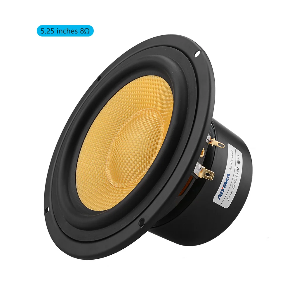 8 Ohm Speaker AIYIMA 1 шт. 5 дюймов СРЕДНИЙ НЧ-динамик Колонка 100 Вт стекловолокно конус DIY Fever Звук Музыка динамик бас Громкий динамик для звуковой системы - Цвет: 8 Ohm Speaker